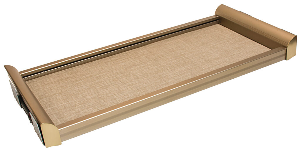 gold pull out shelf