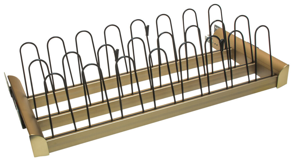 shoe rack gold